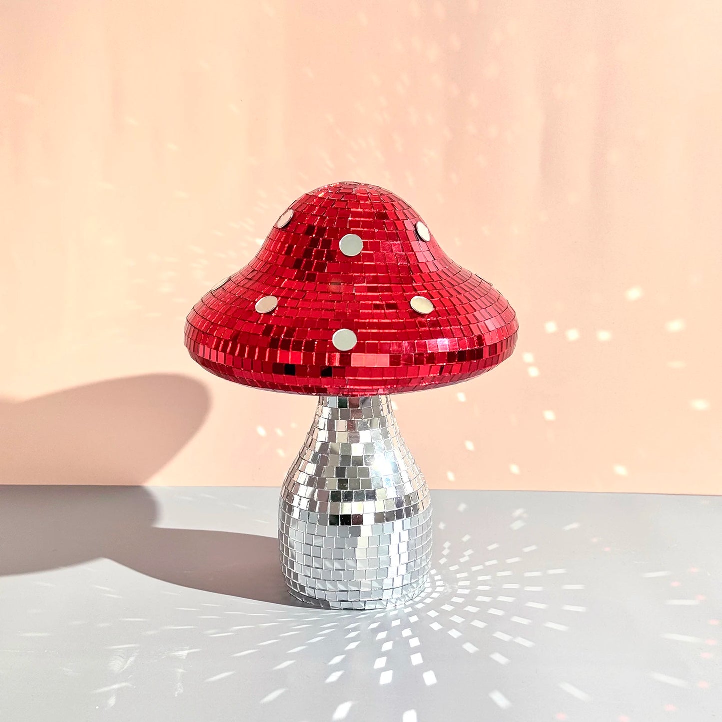 Champignon Disco Rétro – Boule à Facettes Décorative pour Salon, Bureau & Fêtes