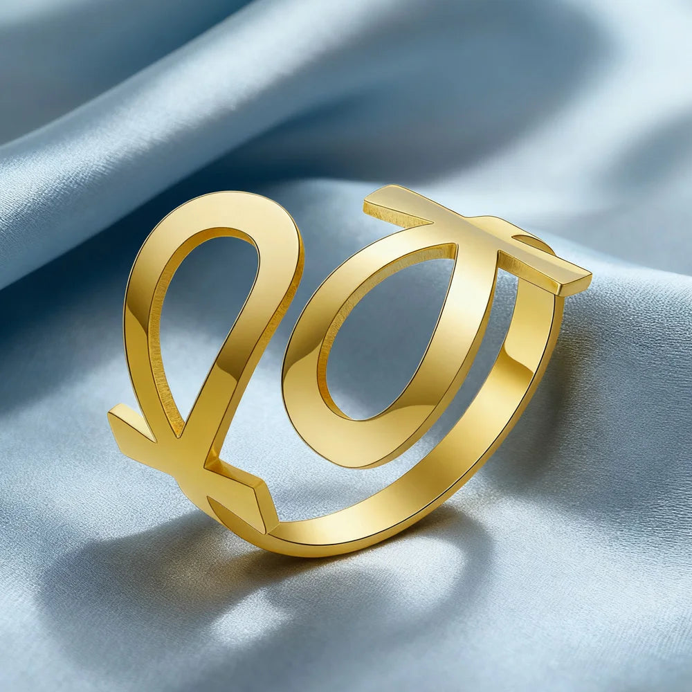 Verstellbarer Ankh-Ring aus Edelstahl – Unisex-Glücksbringer