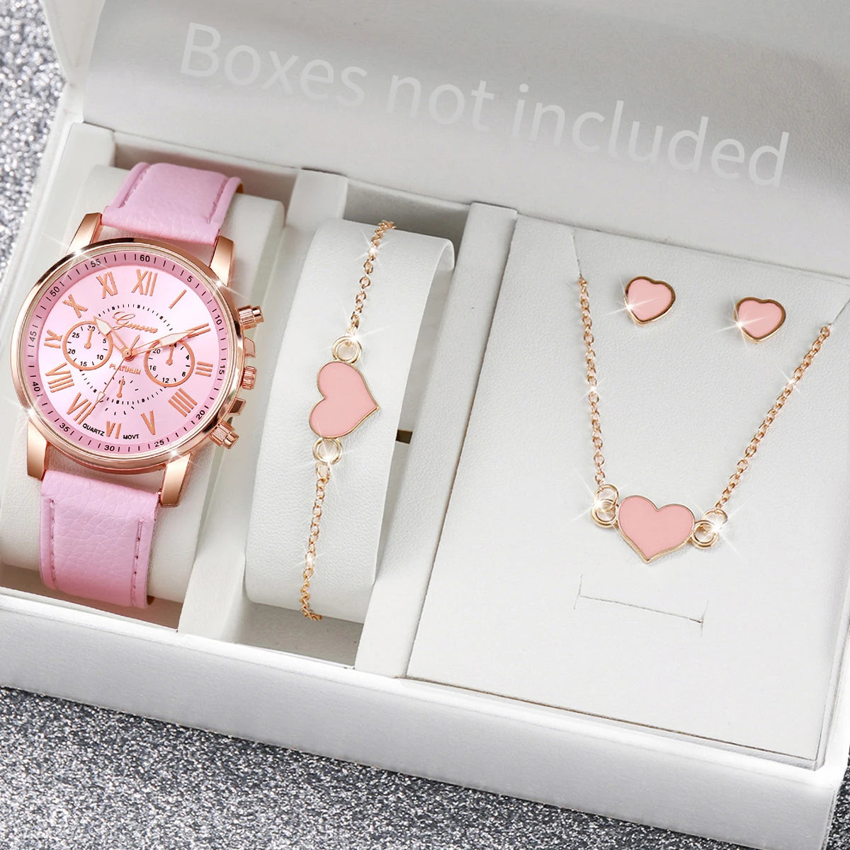 Coffret Montre Femme Quartz & Bijoux – Élégant Cadeau Mode