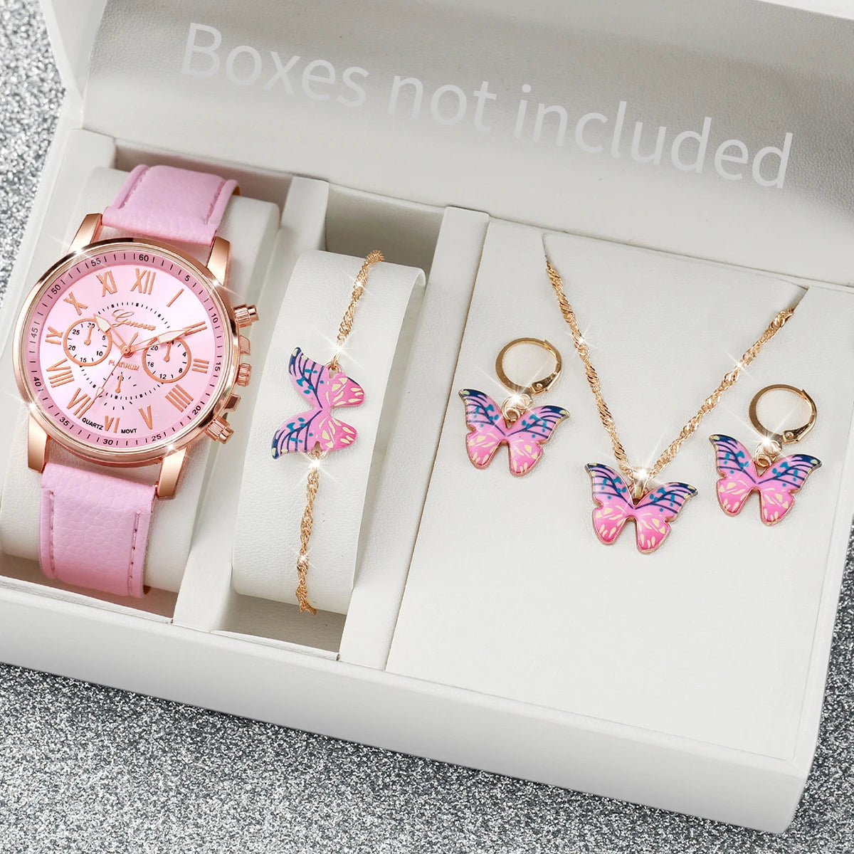 Coffret Montre Femme Quartz & Bijoux – Élégant Cadeau Mode