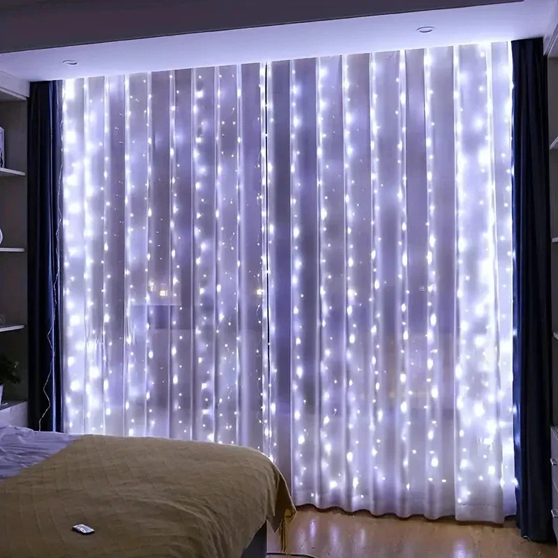 Guirlande Rideau LED USB avec Télécommande – 3/4/6M, 8 Modes, Étanche IP65 | Déco Chambre, Fêtes & Mariage