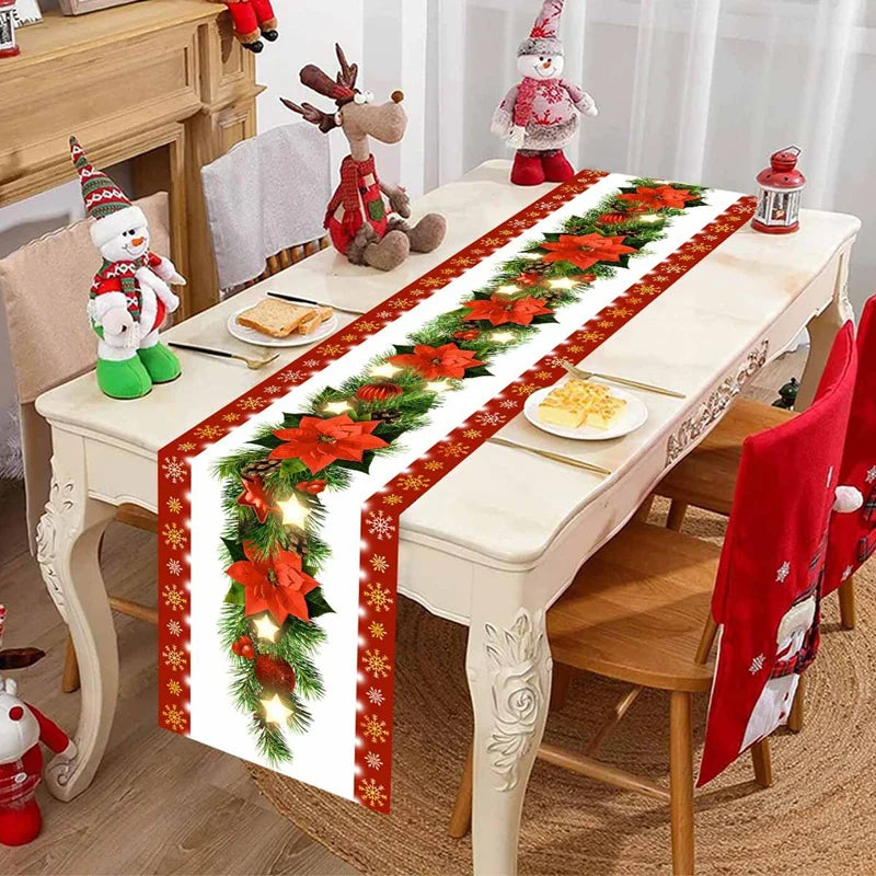 Chemin de Table de Noël 2025 – Polyester 35×180 cm