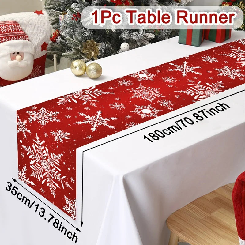 Chemin de Table de Noël 2025 – Polyester 35×180 cm