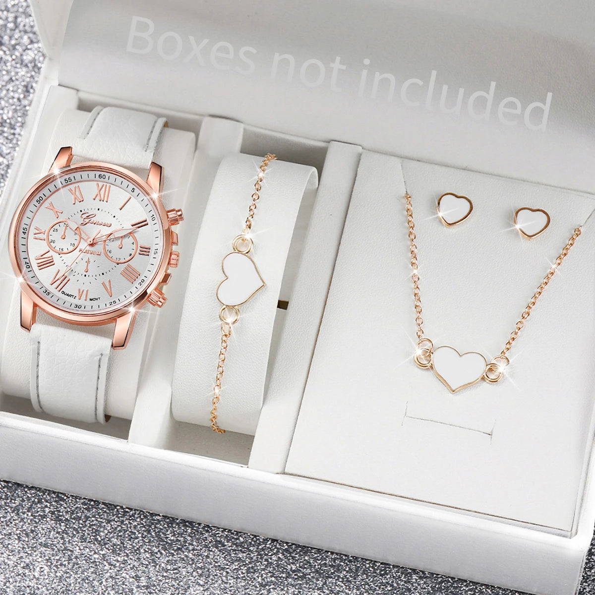 Coffret Montre Femme Quartz & Bijoux – Élégant Cadeau Mode