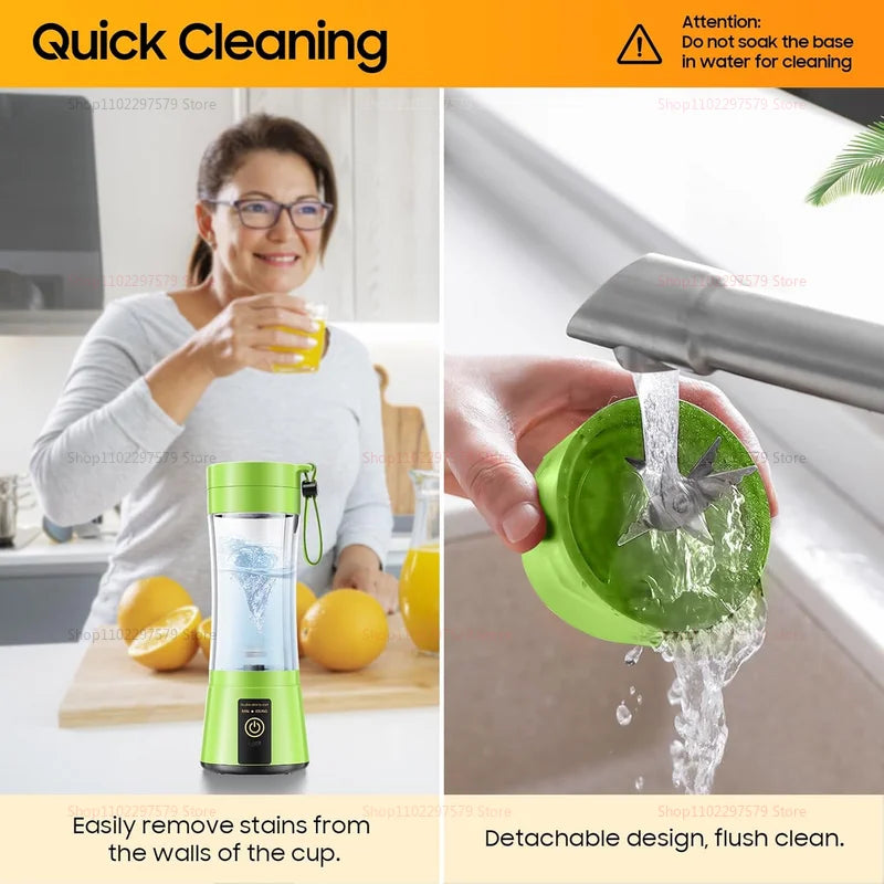 Blender Portable USB 380ml – Mixeur Rechargeable Smoothie & Jus Frais en Quelques Secondes