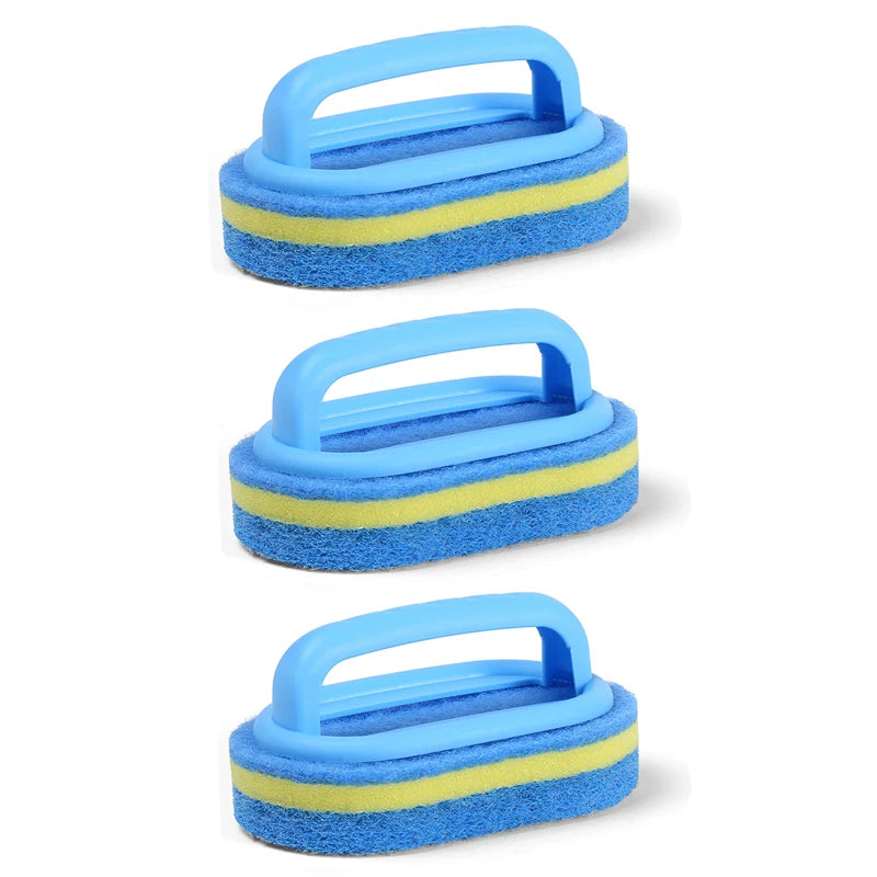 Brosse Éponge de Nettoyage avec Poignée – Cuisine, Salle de Bain & Maison (1/2/3 PCS)