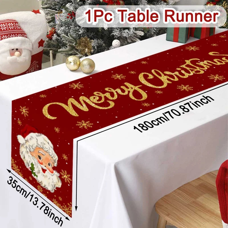 Chemin de Table de Noël 2025 – Polyester 35×180 cm
