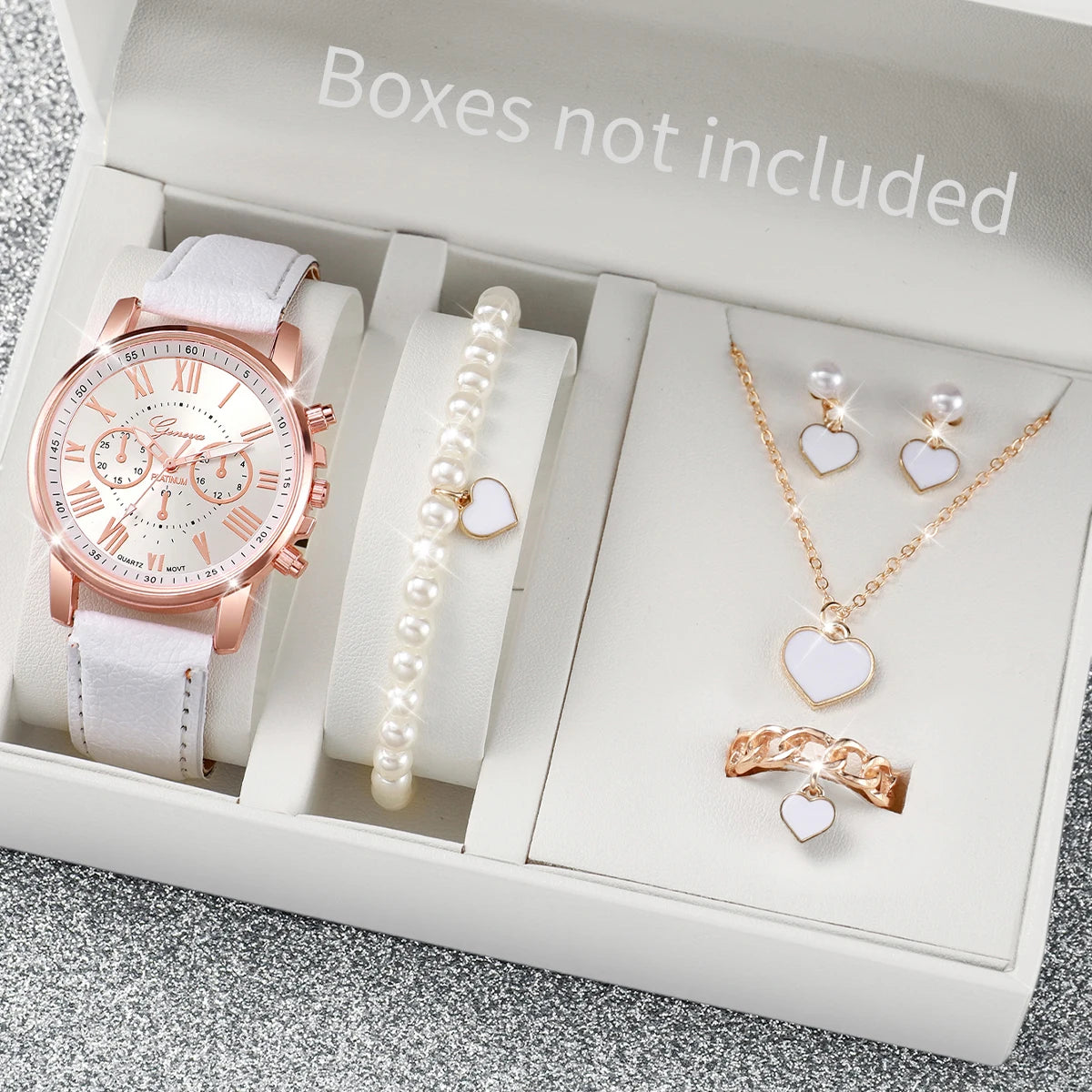 Coffret Montre Femme Quartz & Bijoux – Élégant Cadeau Mode