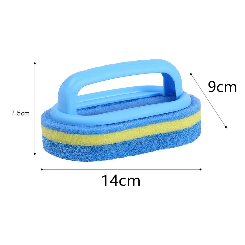Brosse Éponge de Nettoyage avec Poignée – Cuisine, Salle de Bain & Maison (1/2/3 PCS)