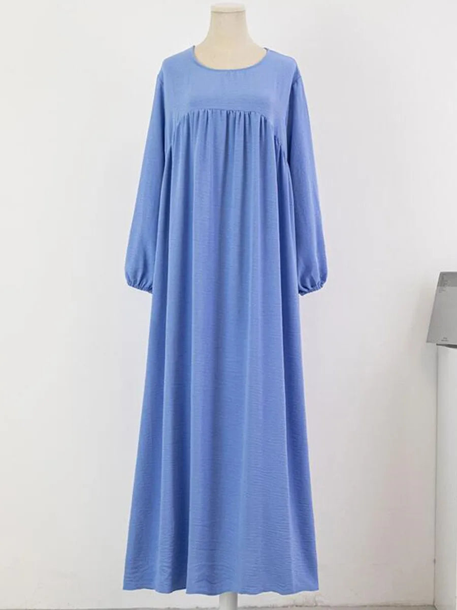 Robe longue abaya de luxe pour femme musulmane, style Dubaï, kebaya couleur unie, tenue modeste pour Ramadan, caftan africain, vêtement islamique pour femme.
