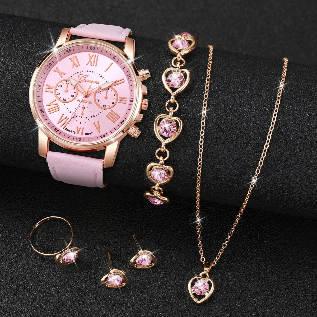 Coffret Montre Femme Quartz & Bijoux – Élégant Cadeau Mode