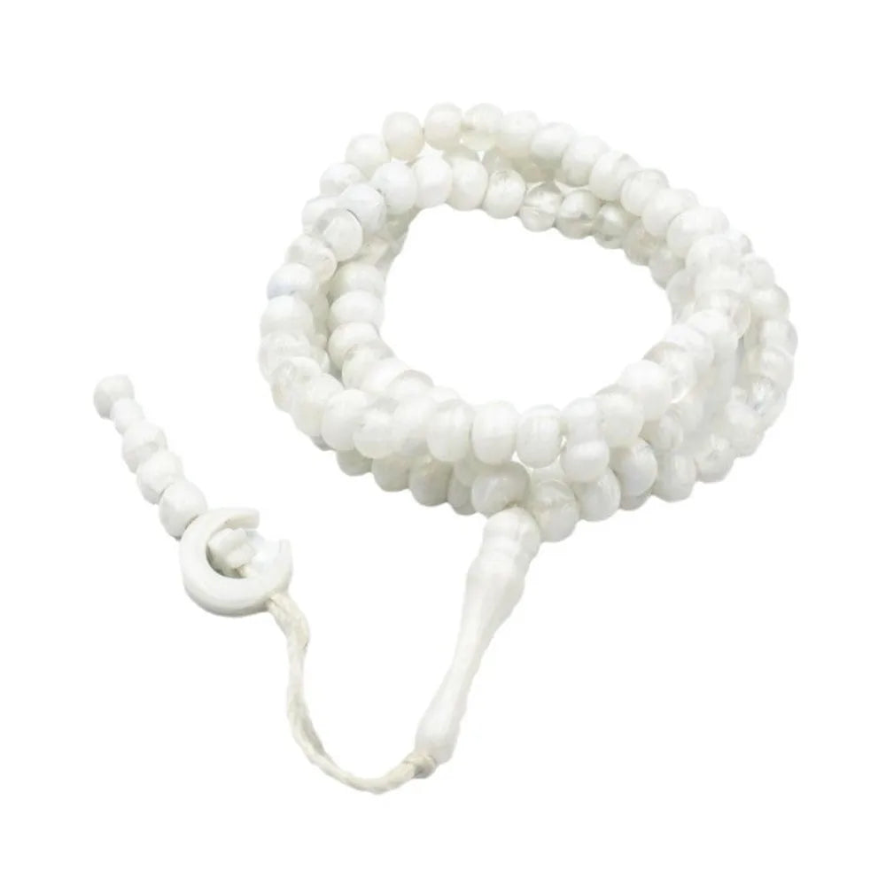 Chapelet musulman Ramadan 99 perles avec lune et étoile – tasbih islamique pour prière et dhikr