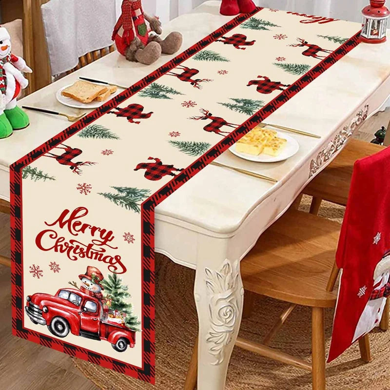 Chemin de Table de Noël 2025 – Polyester 35×180 cm
