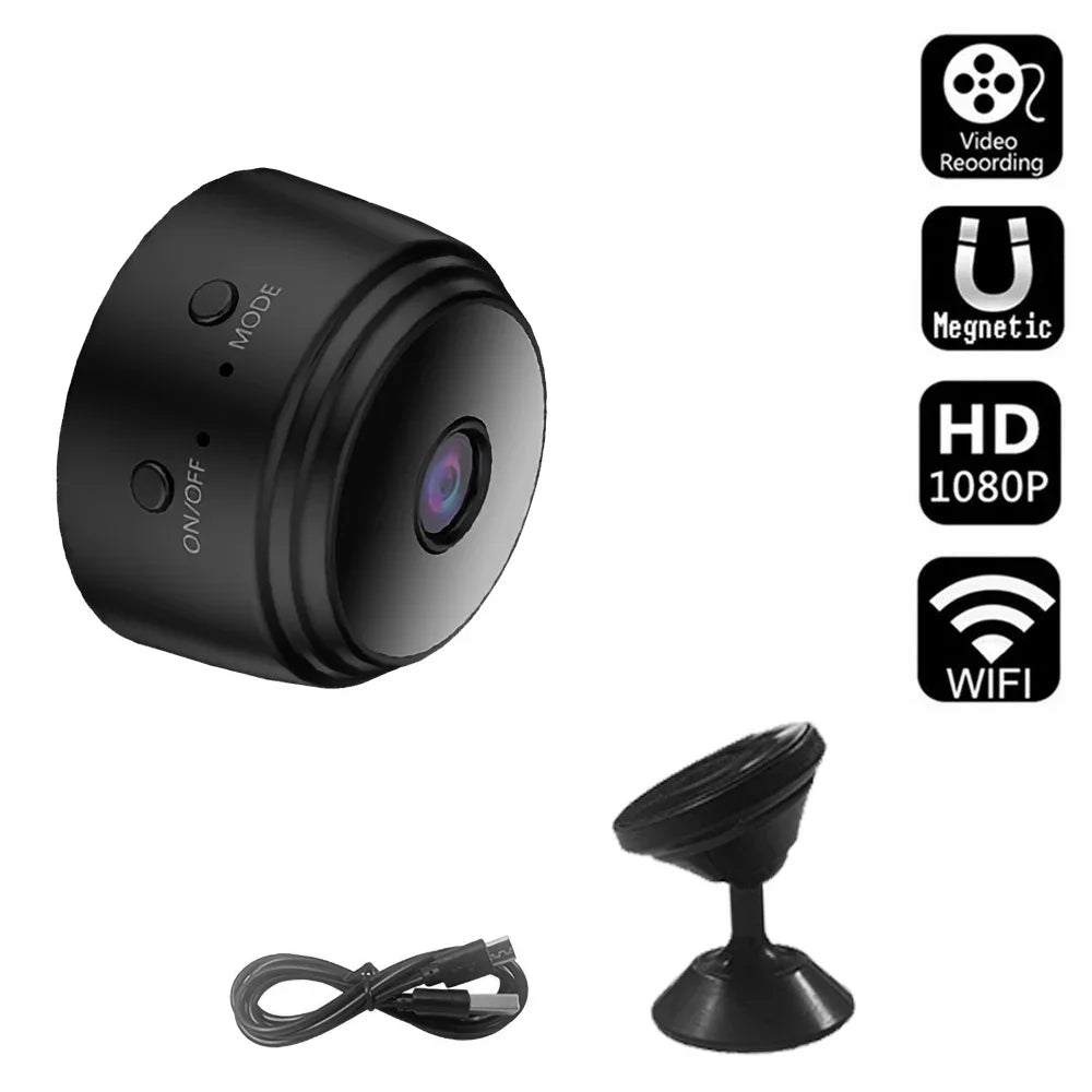 Mini Caméra Wifi de Sécurité – Vidéo HD 1080P, Vision Nocturne et Contrôle à Distance