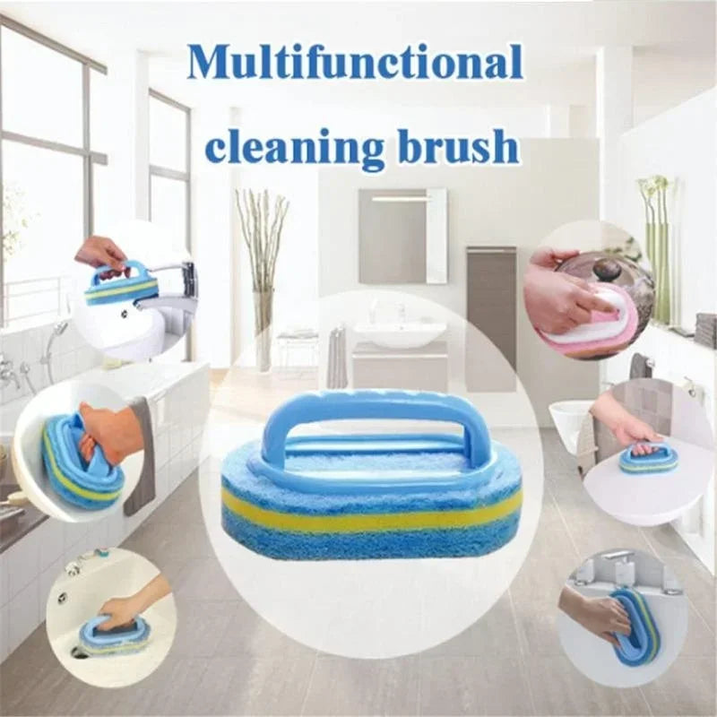 Brosse Éponge de Nettoyage avec Poignée – Cuisine, Salle de Bain & Maison (1/2/3 PCS)