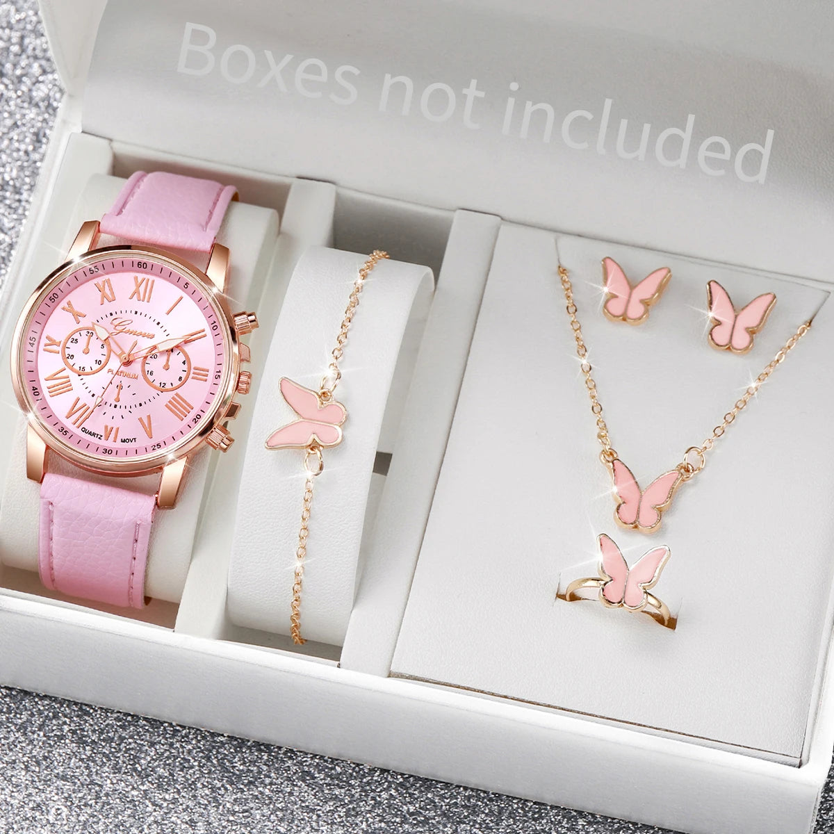 Coffret Montre Femme Quartz & Bijoux – Élégant Cadeau Mode