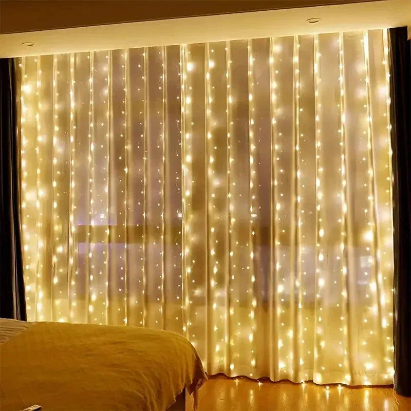 Guirlande Rideau LED USB avec Télécommande – 3/4/6M, 8 Modes, Étanche IP65 | Déco Chambre, Fêtes & Mariage