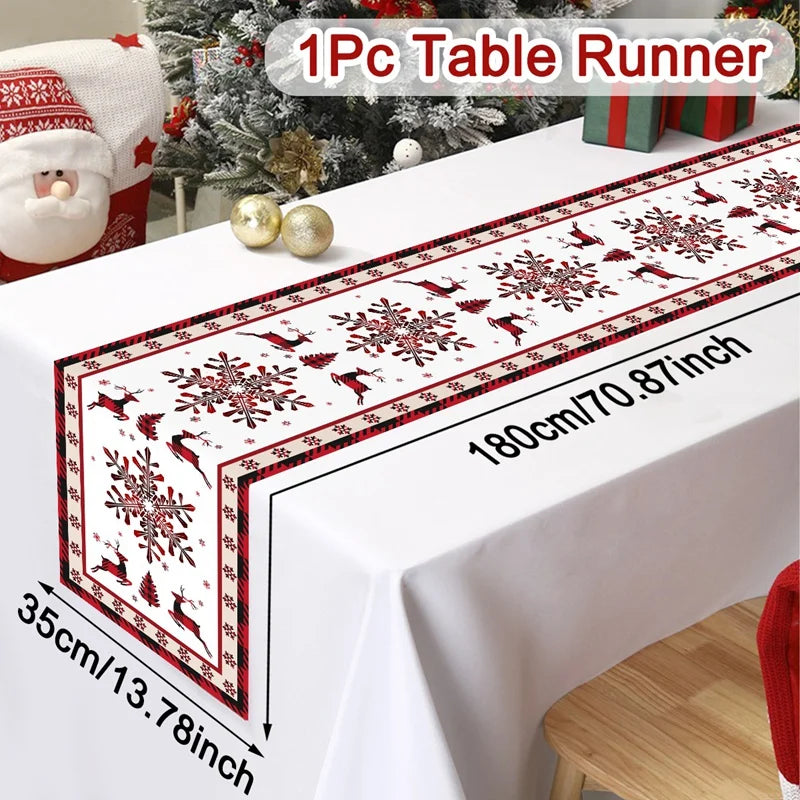 Chemin de Table de Noël 2025 – Polyester 35×180 cm