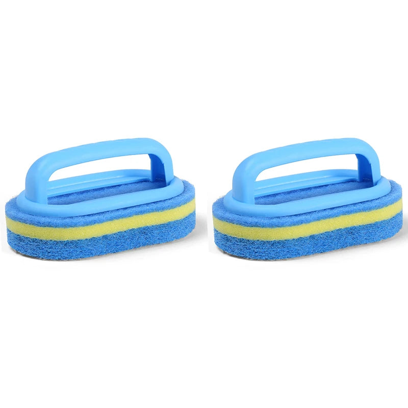 Brosse Éponge de Nettoyage avec Poignée – Cuisine, Salle de Bain & Maison (1/2/3 PCS)