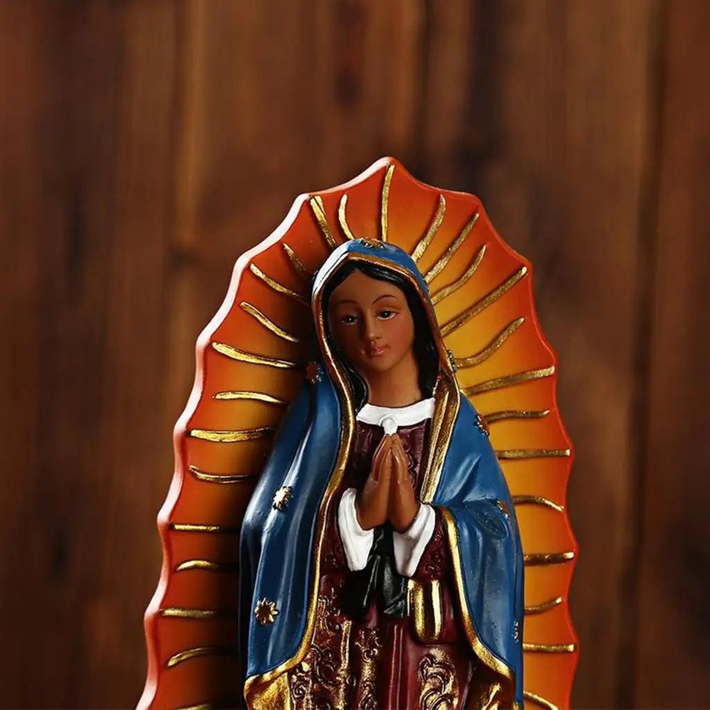 Statue Vierge de Guadalupe 8 pouces – figurine chrétienne décorative