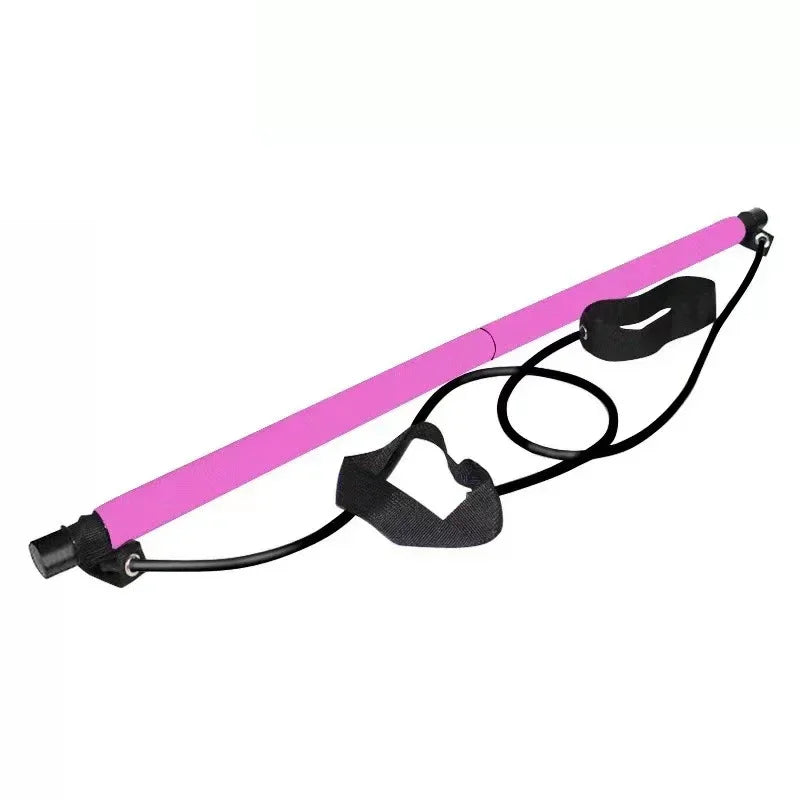 Kit Pilates Portable avec Barre & Bandes de Résistance – Yoga, Fitness, Musculation & Stretching