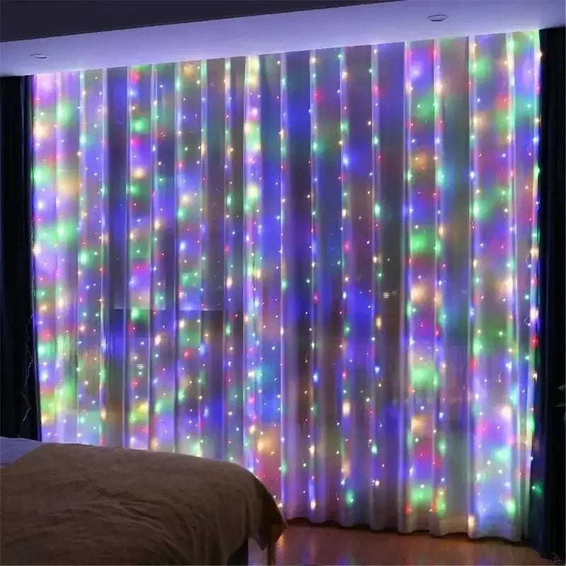 Guirlande Rideau LED USB avec Télécommande – 3/4/6M, 8 Modes, Étanche IP65 | Déco Chambre, Fêtes & Mariage