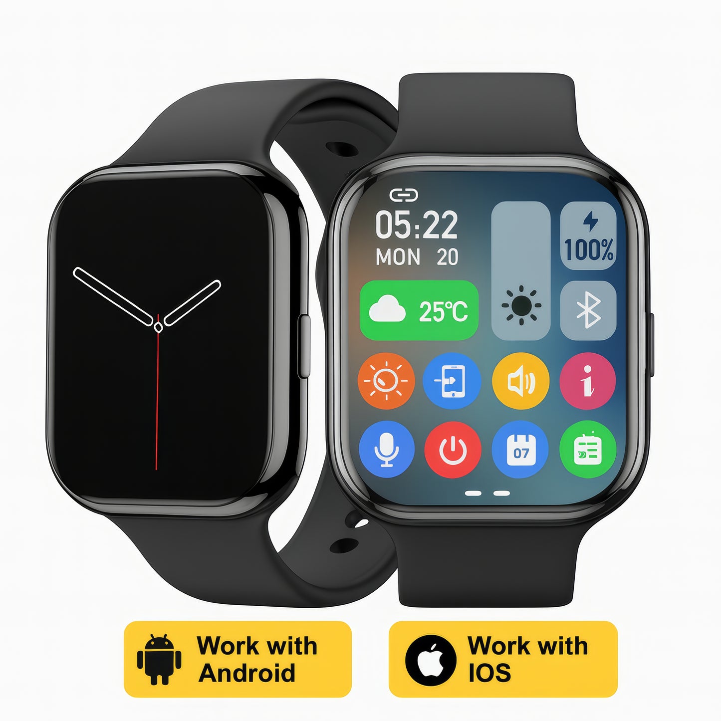 Montre Connectée – Appels, Notifications & Suivi Santé