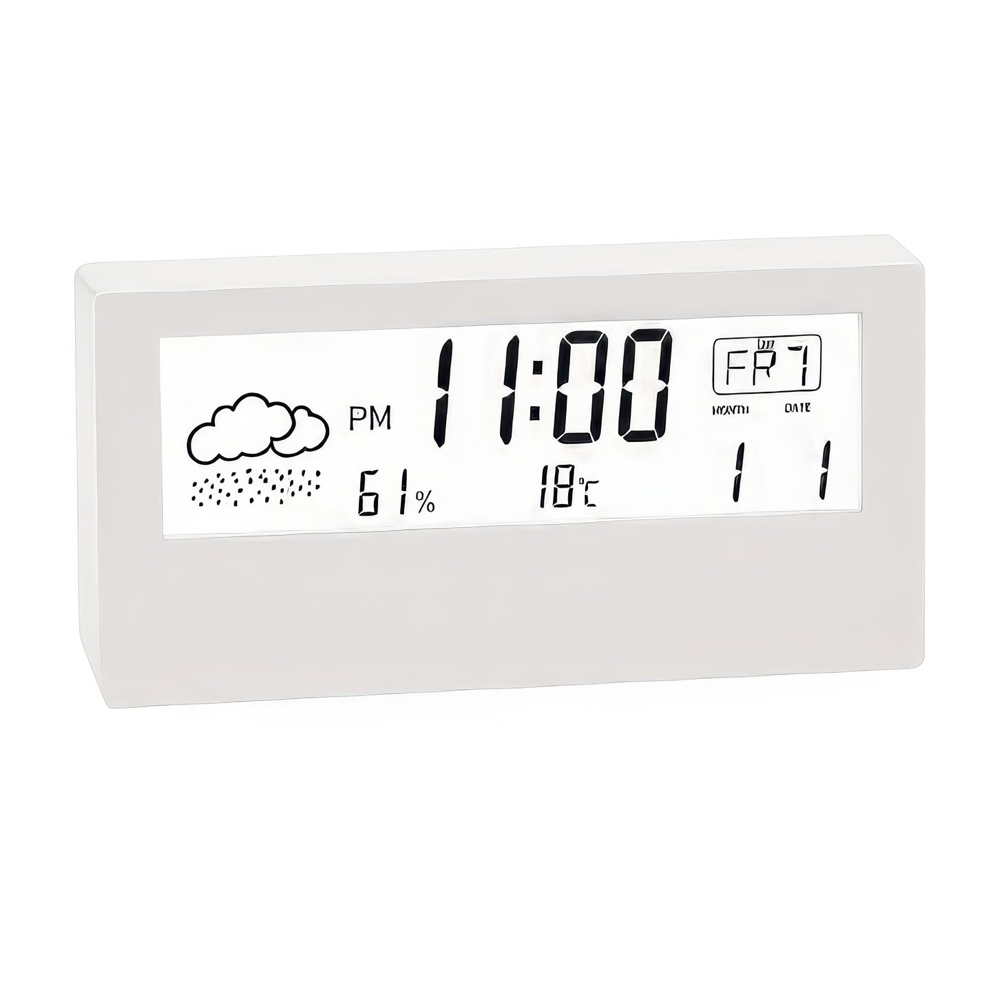 Réveil Digital LED avec Thermomètre & Hygromètre – Design Moderne