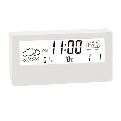 Réveil Digital LED avec Thermomètre & Hygromètre – Design Moderne