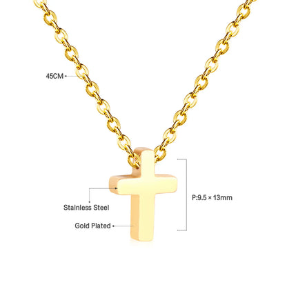 Collier Rosaire Catholique Doré en Acier Inoxydable – Pendentif Croix de Prière