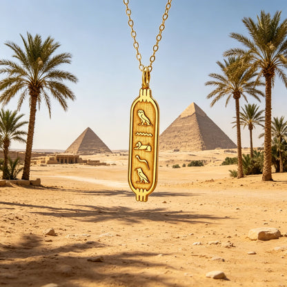 Collar Cartucho Egipcio Personalizado – Nombre en Jeroglíficos