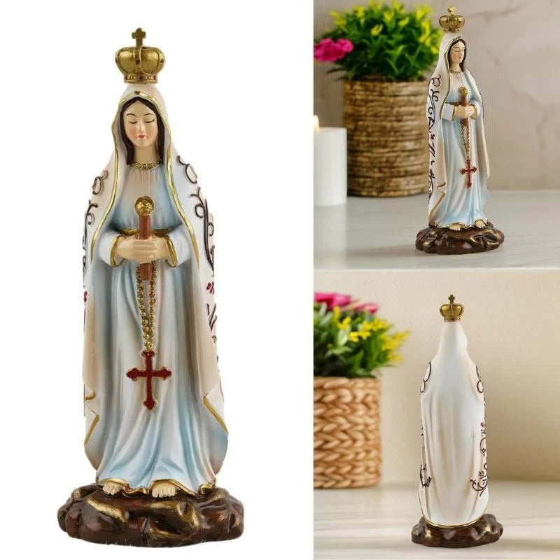 Statue religieuse Notre-Dame de Fatima – figurine de paix et d’espérance