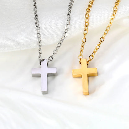 Collier Rosaire Catholique Doré en Acier Inoxydable – Pendentif Croix de Prière
