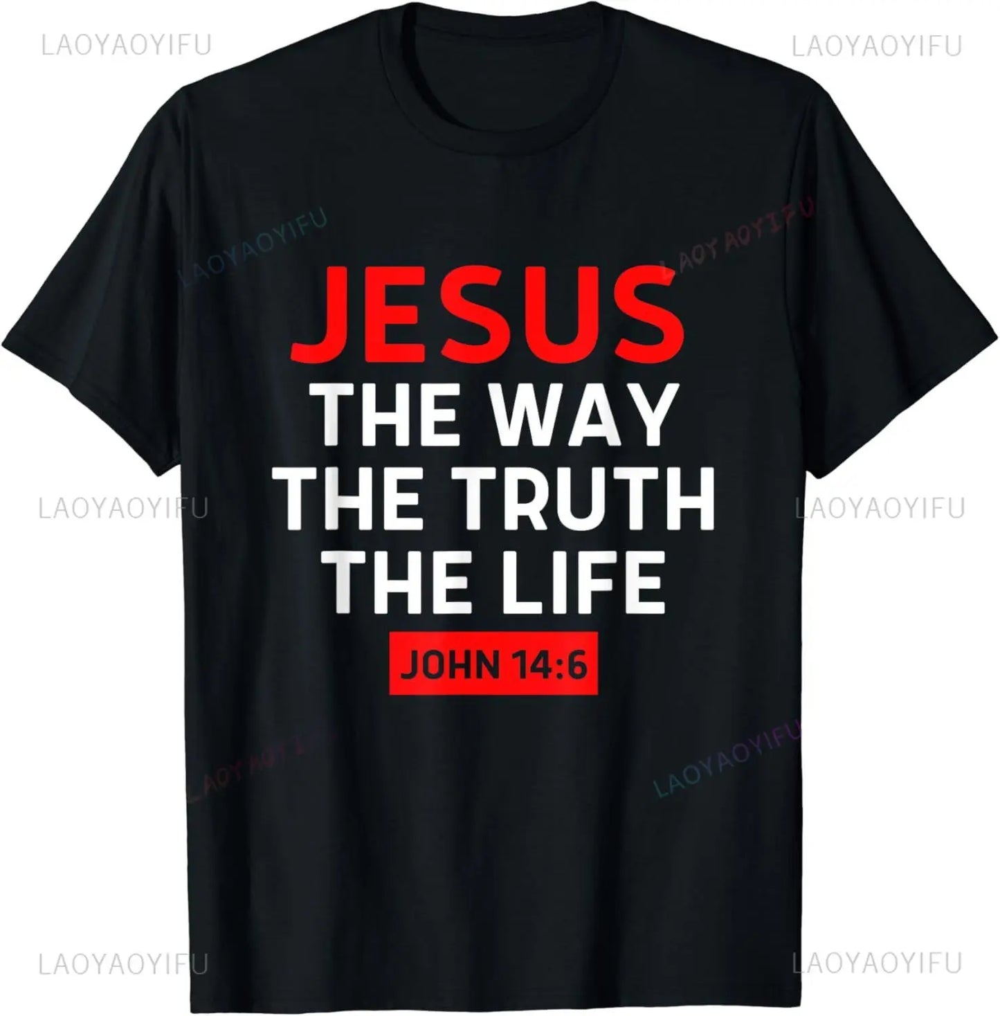 T-shirt chrétien Jésus, le chemin, la vérité, la vie – modèle unisexe vintage
