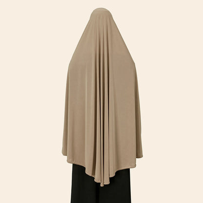 Abaya de prière musulmane pour femme avec hijab long couvrant – Coton doux, couleur unie, spécial Ramadan