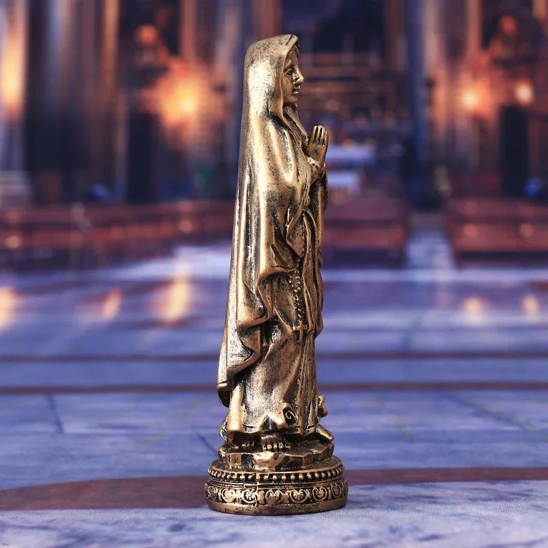 Statue religieuse Notre-Dame de Lourdes – figurine décorative en résine
