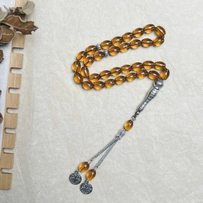Tasbih Musulman 33 Perles en Verre – Chapelet de Prière Unisexe