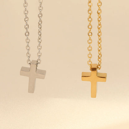 Collier Rosaire Catholique Doré en Acier Inoxydable – Pendentif Croix de Prière