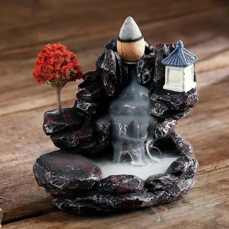 Brûleur d’encens cascade – Porte-encens zen à reflux