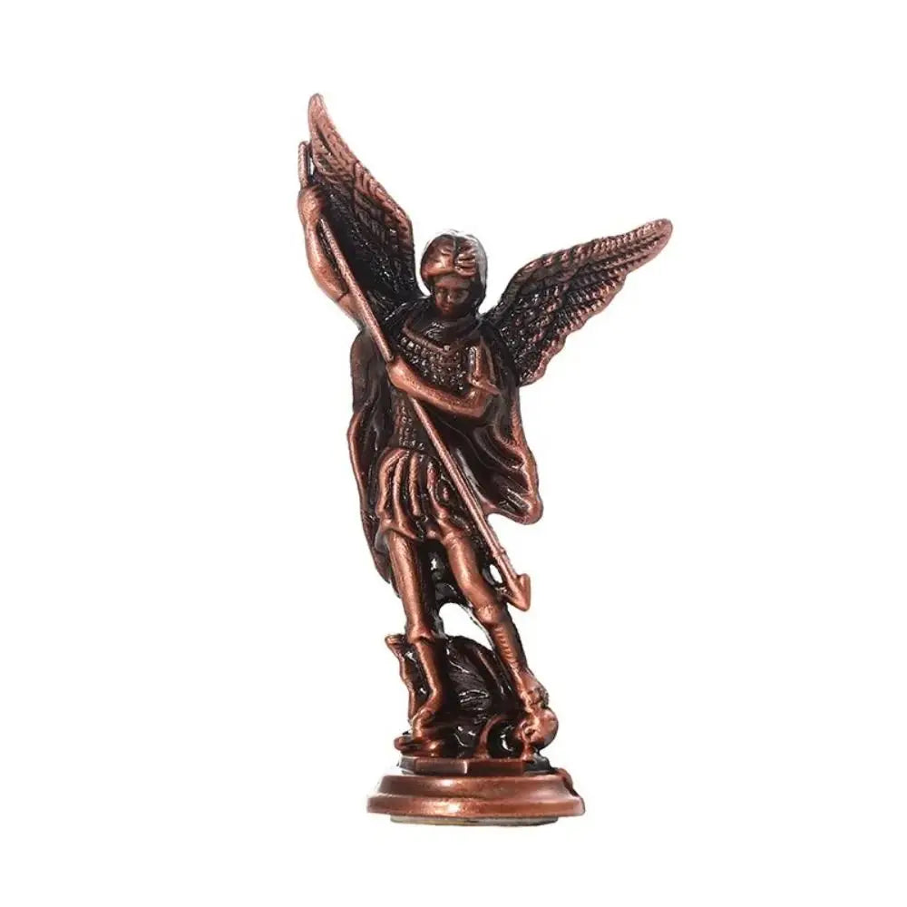 Statuette Saint Michel – Archange Terrassant le Démon en Alliage de Zinc