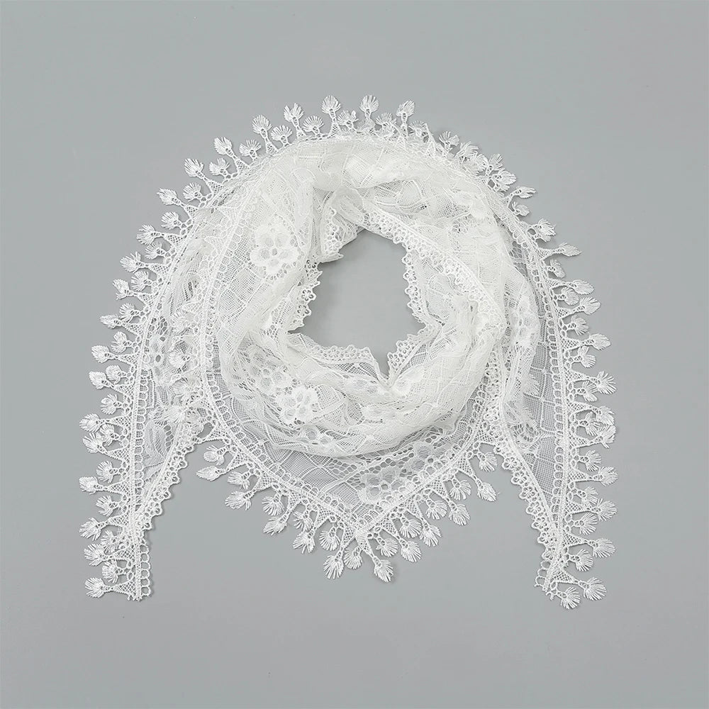 Voile mantille catholique femme en dentelle brodée – châle de prière, église et mariage