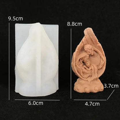 Prayer Jesus Relief Cylinder Moule Bougie Jésus en Silicone – Relief Chrétien – Moule Cylindre Prière pour Cire, Résine & PlâtreCandle Silicone Mold Flower Jesus Statue Relief Resin Mould Jesus Sculpture Concrete Gypsum Molds
