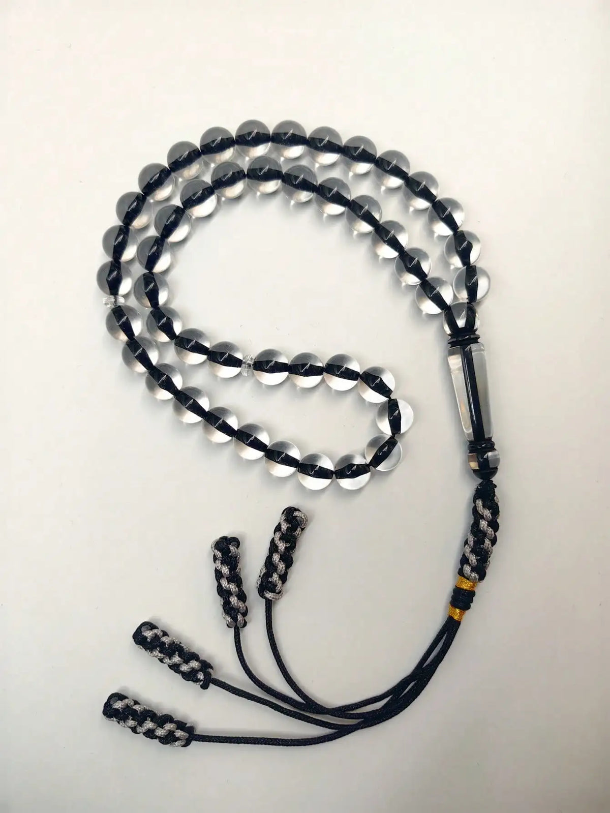 Tasbih Musulmano Nero 45 Grani in Resina – Rosario da Preghiera 10 mm