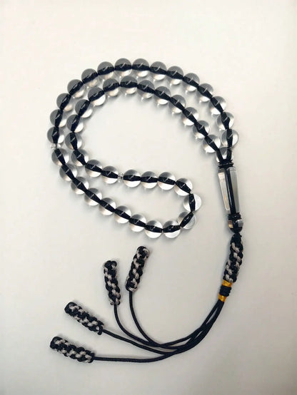 Tasbih Musulmano Nero 45 Grani in Resina – Rosario da Preghiera 10 mm