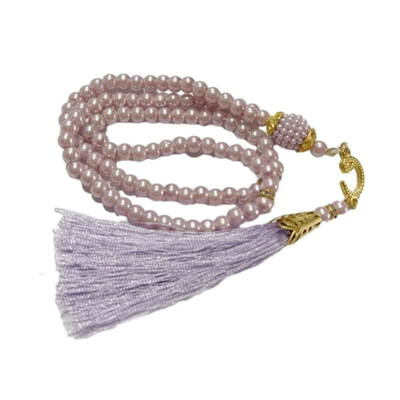Tasbih 99 Perles Imitation Perle – Bracelet de Prière Musulman
