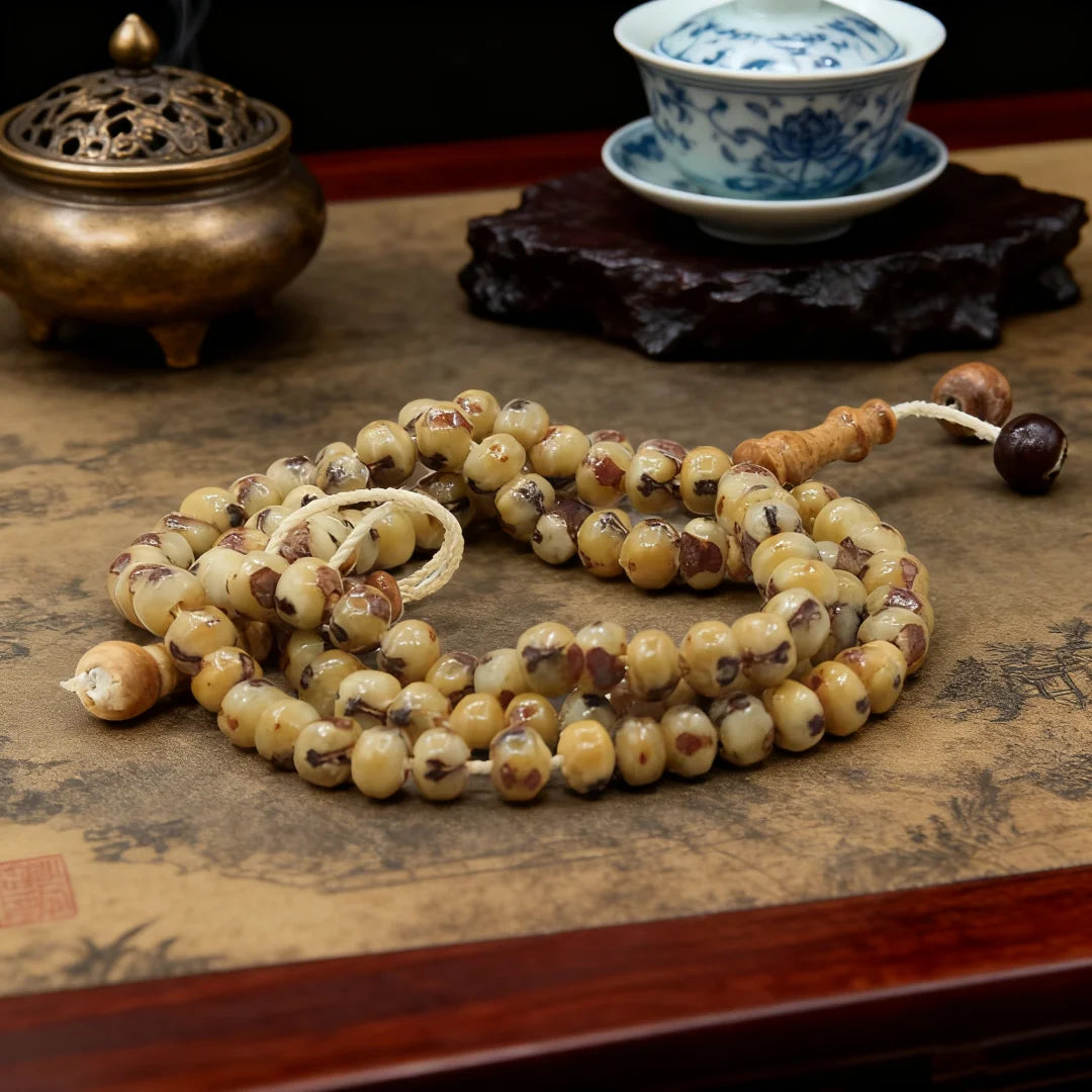 Tasbih musulman 99 perles en noyau de datte – Chapelet islamique 6 mm pour prière et méditation