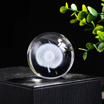 Boule Cristal 3D Système Solaire LED – Globe Planètes Gravé au Laser – Décoration Astronomie & Cadeau