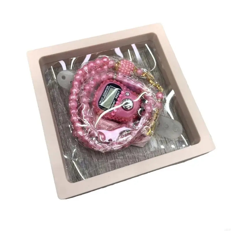 Tasbih 99 perles avec compteur – Chapelet musulman en verre
