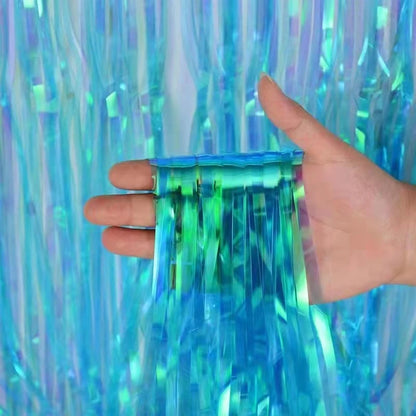 Rideau de fête métallisé (Foil Tassel Fringe Curtain)