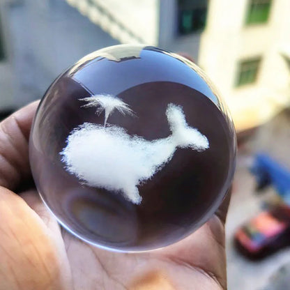 Boule Cristal 3D Système Solaire LED – Globe Planètes Gravé au Laser – Décoration Astronomie & Cadeau